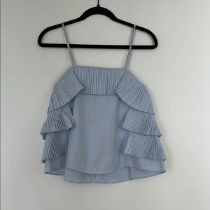 Opening Ceremony Pleated Blue Women's Top